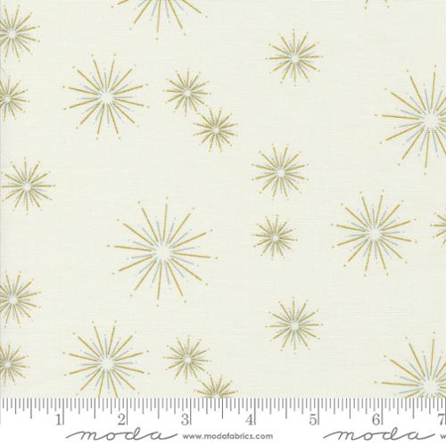 Shimmer Stars Cotton Fabric - Metallic Ivory 1844 11M