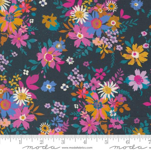 Maeve Violet Cotton Fabric - Navy Blue 11931 16