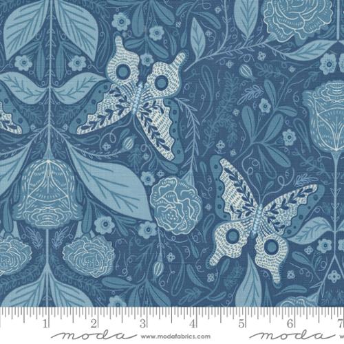 Woodland Wonder Vintage Butterfly Cotton Fabric - Dusk 48391 14