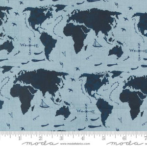 Longshore Seafarers Way Cotton Fabric - Day 24611 13