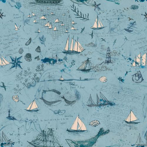 Longshore Passport Cotton Fabric - Day 24618 13