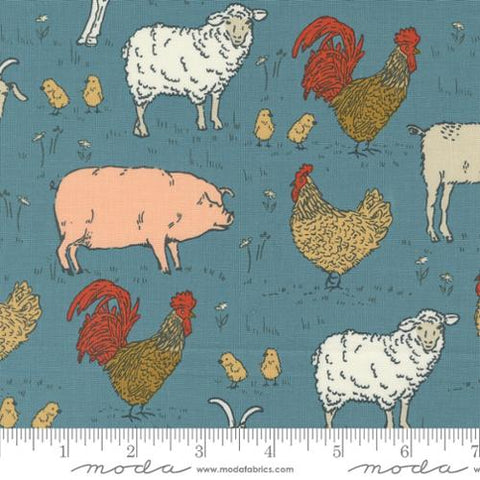 Farmstead Animal Farm Cotton Fabric - Overalls 20903 15