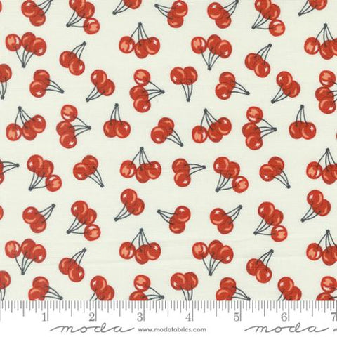 Farmstead Farm Fresh Cherries Cotton Fabric - Porcelain 20906 11