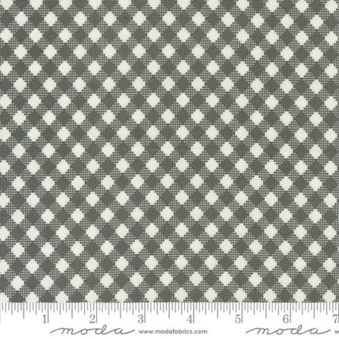 Farmstead Bias Gingham Checks Cotton Fabric - Charcoal 20907 16