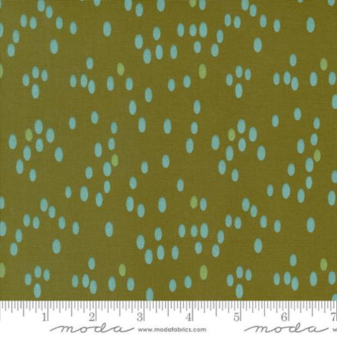 Olive You Dots Cotton Fabric - Olive 1882 17