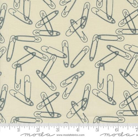 Still More Paper Safety Pins Cotton Fabric - Eggshell 1873 13