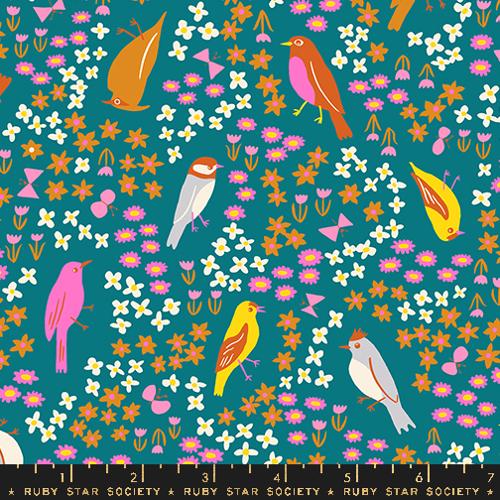 Bird Is The Word Spark Cotton Fabric - Storytime RS3077 13