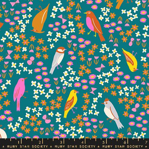 Bird Is The Word Spark Cotton Fabric - Storytime RS3077 13