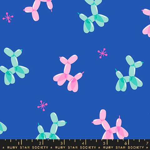 Eye Candy Balloon Animal Cotton Fabric - Blue Ribbon RS5156 16