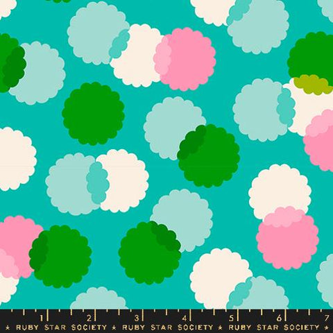 Eye Candy Puffs Cotton Fabric - Tropic RS5160 19