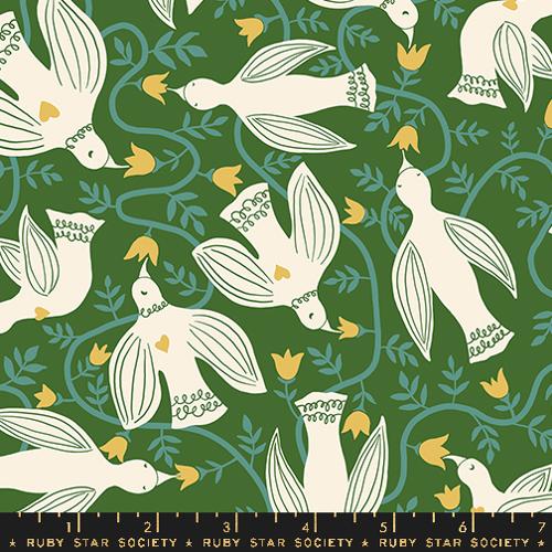 Endpaper Hummingbirds Cotton Fabric - Sarah Green RS6040 12