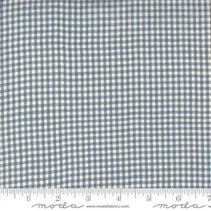 French General Woven Gingham Cotton Fabric - Woad Pearl 12223 21