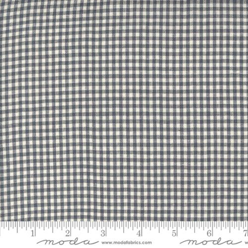 French General Woven Gingham Cotton Fabric - Indigo Pearl 12223 24