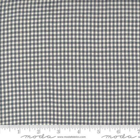 French General Woven Gingham Cotton Fabric - Indigo Pearl 12223 24