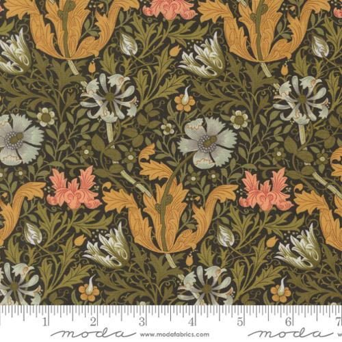 Morris Manor Compton Cotton Fabric - Ebony 8390 14