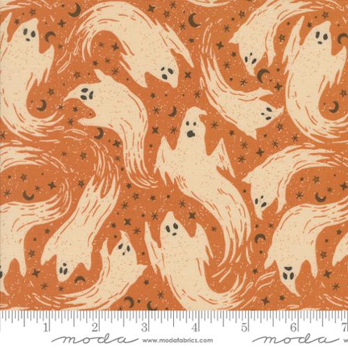 Home Sweet Haunt Ghostly Cotton Fabric - Pumpkin 20914 14