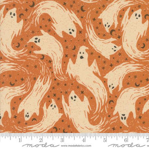 Home Sweet Haunt Ghostly Cotton Fabric - Pumpkin 20914 14