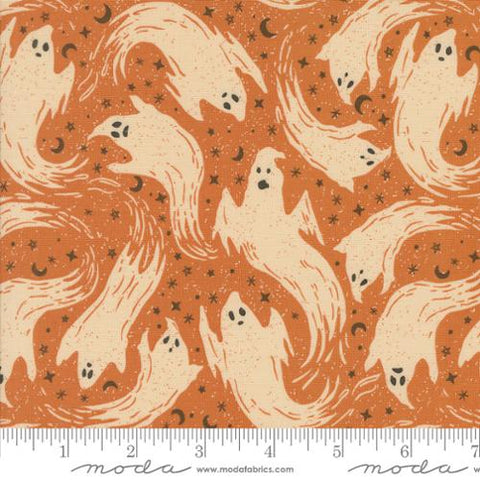 Home Sweet Haunt Ghostly Cotton Fabric - Pumpkin 20914 14