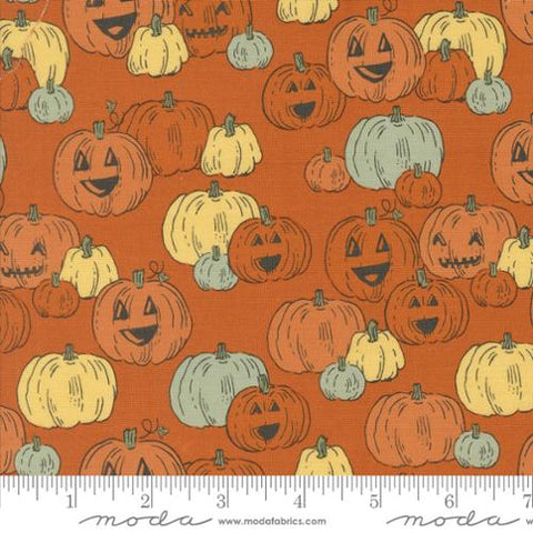 Home Sweet Haunt Pumpkins Cotton Fabric - Rust 20916 13