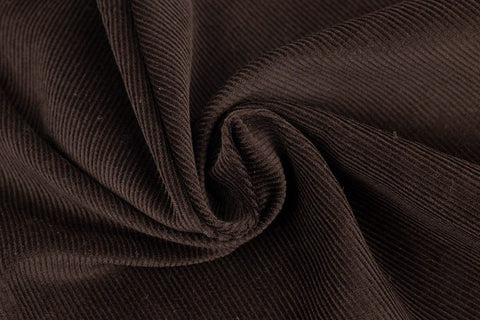 Pin 16 Wale Cotton Corduroy Fabric - Chocolate Brown