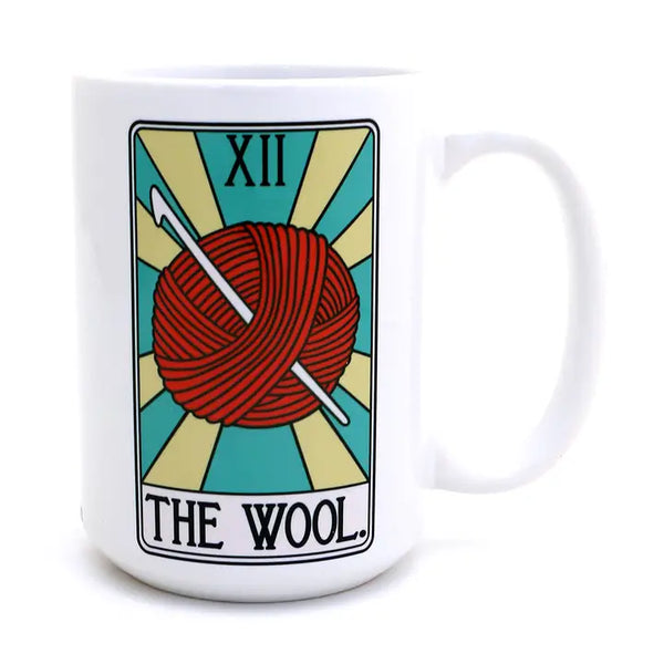 The Wool Tarot Card 15oz Crochet/Knitting Mug