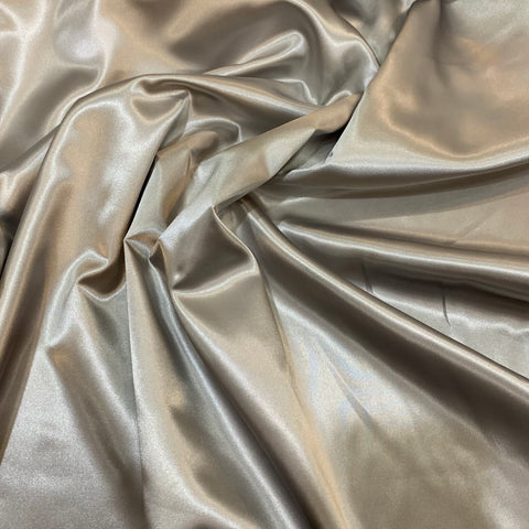 Meteor Satin Fabric - Shiny Silver