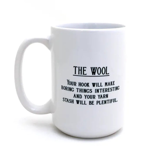 The Wool Tarot Card 15oz Crochet/Knitting Mug