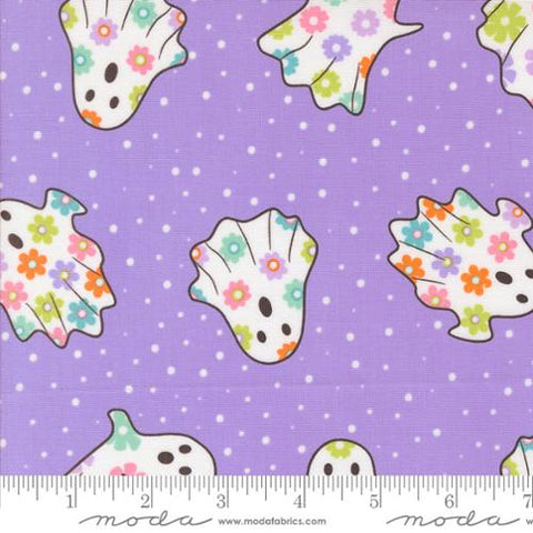 Fab Boo Lous Dancing Ghosts Cotton Fabric - Grape Soda 22480 13