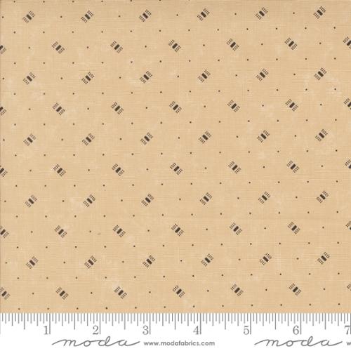 A Vintage Christmas Coal Cotton Fabric - Tan 9785 11