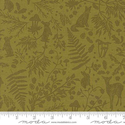 Frivolity Watchful Eyes Cotton Fabric - Lichen 43192 14