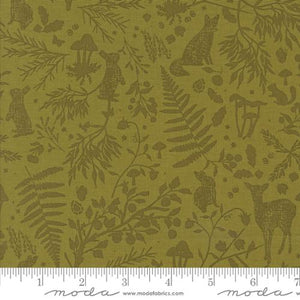 Frivolity Watchful Eyes Cotton Fabric - Lichen 43192 14