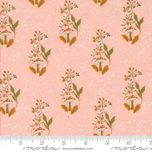 Frivolity Mushroom Path Cotton Fabric - Blush 43193 12