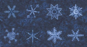 Winter Chill Snowflake Panel Cotton Fabric - Midnight 48109 11