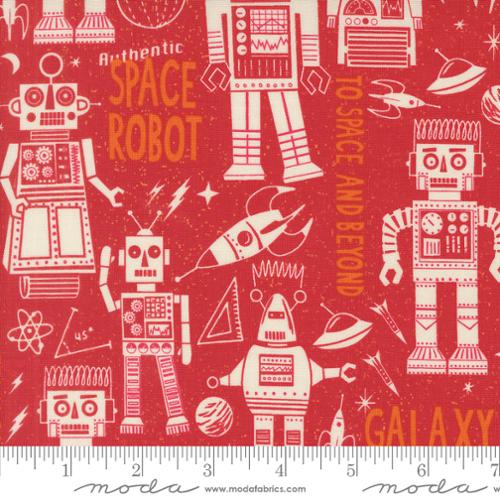 321 Blast Off Space Robot Cotton Fabric - Mars 20951 20