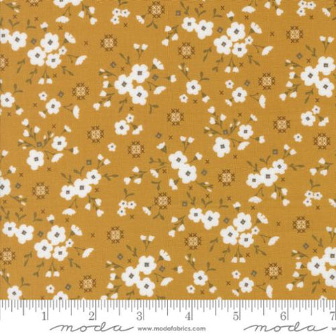 Sun Drenched Stitched Lullaby Cotton Fabric - Golden 43201 12