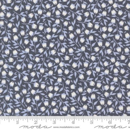 Sun Drenched Foraged Berries Cotton Fabric - Indigo 43203 15