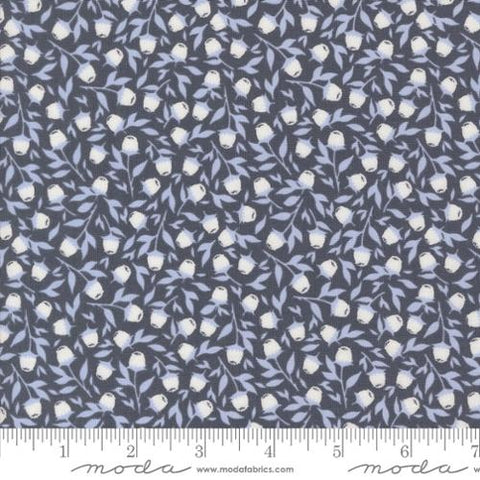 Sun Drenched Foraged Berries Cotton Fabric - Indigo 43203 15
