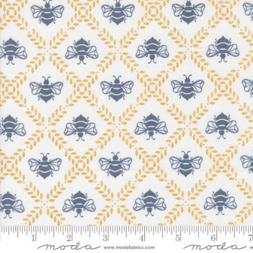 Sun Drenched Gathering Honey Cotton Fabric - Cloud 43204 11