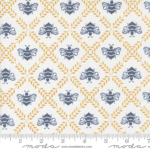 Sun Drenched Gathering Honey Cotton Fabric - Cloud 43204 11