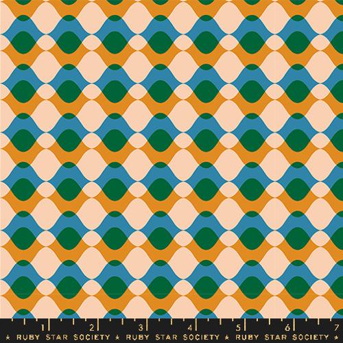 Geometry Ripple Cotton Fabric - Turmeric RS5171 12
