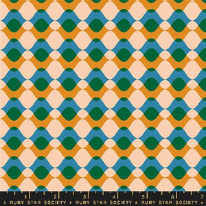 Geometry Ripple Cotton Fabric - Turmeric RS5171 12