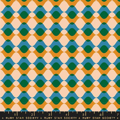 Geometry Ripple Cotton Fabric - Turmeric RS5171 12
