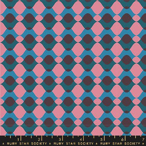 Geometry Ripple Cotton Fabric - Eggplant RS5171 13