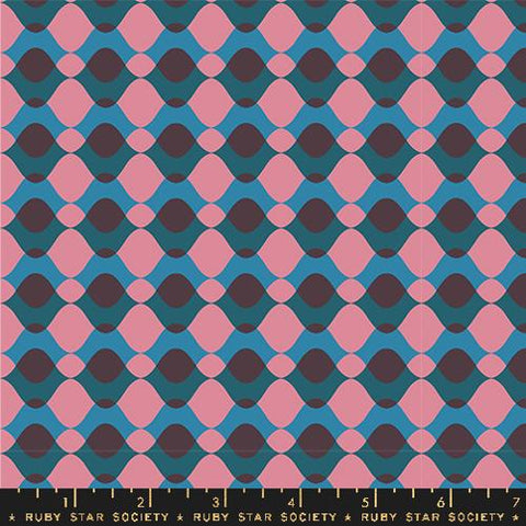 Geometry Ripple Cotton Fabric - Eggplant RS5171 13
