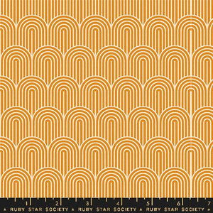 Geometry Hump Day Cotton Fabric - Turmeric RS5174 11