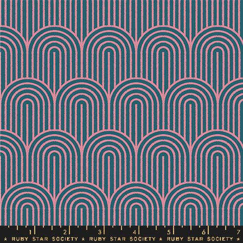 Geometry Hump Day Linen Cotton Canvas Fabric - Galaxy RS5178 19L