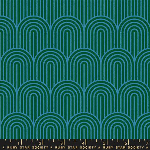 Geometry Hump Day Linen Cotton Canvas Fabric - Jade RS5178 21L