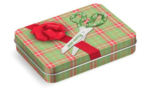 Holiday Scissor Tin 4" x 3"