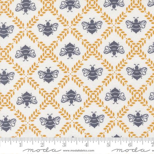 Sun Drenched Gathering Honey Cotton Canvas Fabric - Cloud 43204 31CV