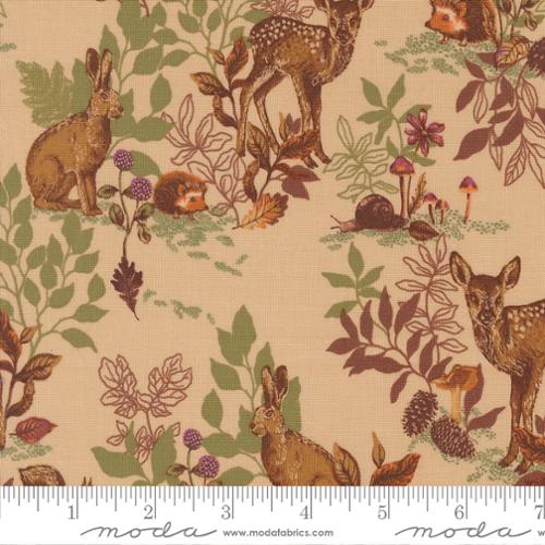 Autumn Forest Woodland Animals Cotton Fabric - Sand 14120 12